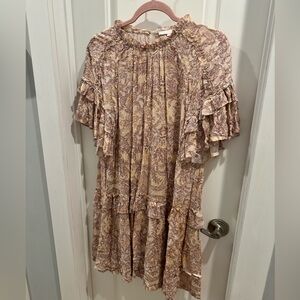 Olivaceous Floral Flowy Dress